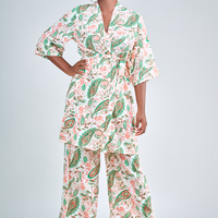 Kimono et pantalon à imprimé cachemire