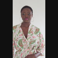 Kimono et pantalon à imprimé cachemire