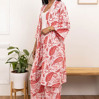 Kimono et pantalon à imprimé cachemire